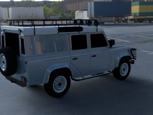 land rover defender 110 utility station wagon hdri 3D 模型