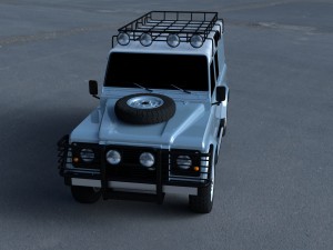 land rover defender 110 utility station wagon hdri 3D 模型