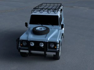 land rover defender 110 utility station wagon hdri 3D Model