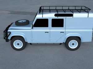 land rover defender 110 utility station wagon hdri 3D Model