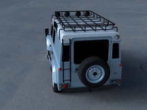 land rover defender 110 utility station wagon hdri 3D 模型