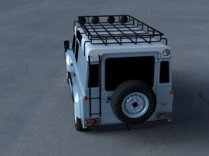 land rover defender 110 utility station wagon hdri 3D Model