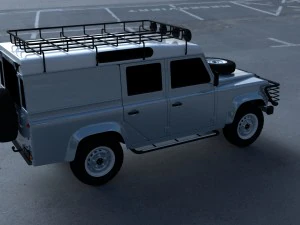 land rover defender 110 utility station wagon hdri 3D Model