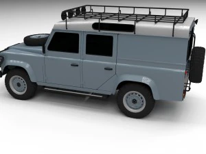 land rover defender 110 utility station wagon hdri 3D Model