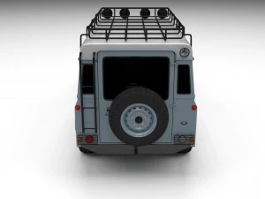 land rover defender 110 utility station wagon hdri 3D Model