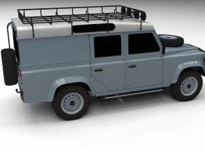 land rover defender 110 utility station wagon hdri 3D 模型