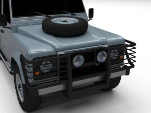 land rover defender 110 utility station wagon hdri 3D Model