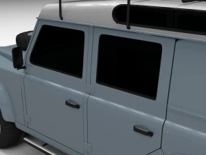 land rover defender 110 utility station wagon hdri 3D Model