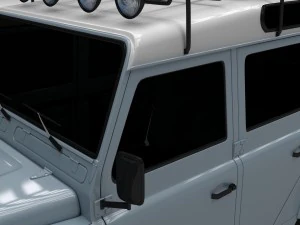 land rover defender 110 utility station wagon hdri 3D Model