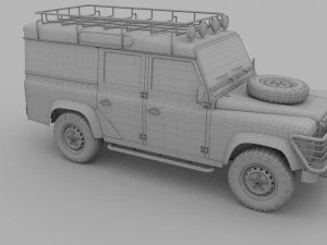 land rover defender 110 utility station wagon hdri 3D Model