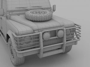 land rover defender 110 utility station wagon hdri 3D Model