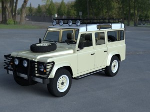land rover defender 110 station wagon hdri Modelo 3D