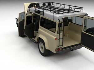 land rover defender 110 station wagon hdri Modelo 3D