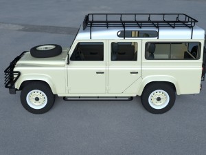 land rover defender 110 station wagon hdri Modelo 3D