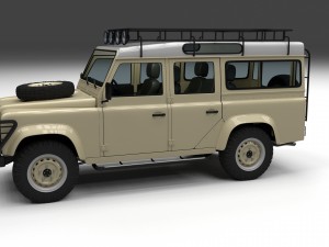 land rover defender 110 station wagon hdri Modelo 3D