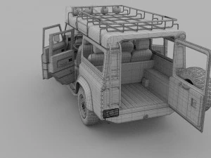 land rover defender 110 station wagon hdri 3D Model