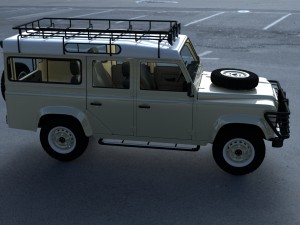 land rover defender 110 station wagon hdri Modelo 3D