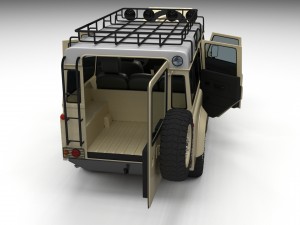 land rover defender 110 station wagon hdri Modelo 3D