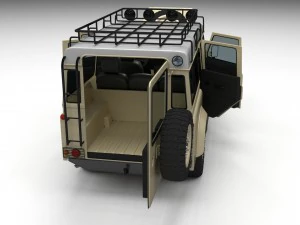 land rover defender 110 station wagon hdri 3D Model