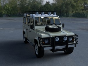 land rover defender 110 station wagon hdri Modelo 3D