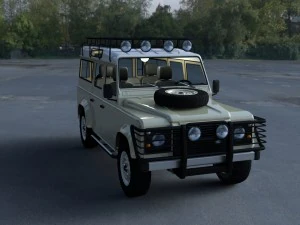 land rover defender 110 station wagon hdri 3D Model
