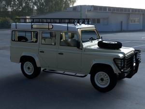land rover defender 110 station wagon hdri Modelo 3D