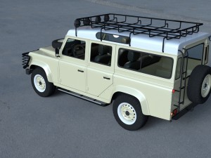 land rover defender 110 station wagon hdri Modelo 3D
