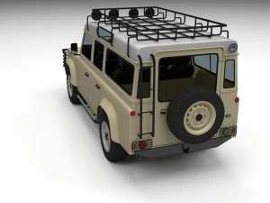 land rover defender 110 station wagon hdri 3D Model