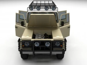 land rover defender 110 station wagon hdri 3D Model