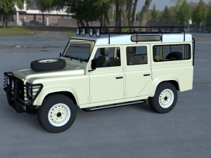 land rover defender 110 station wagon w interior h Modelo 3D