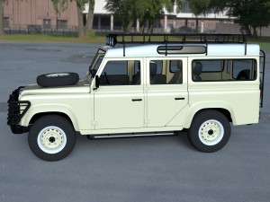 land rover defender 110 station wagon w interior h Modelo 3D