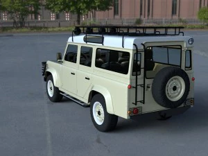 land rover defender 110 station wagon w interior h 3D Model