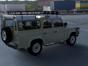 land rover defender 110 station wagon w interior h Modelo 3D