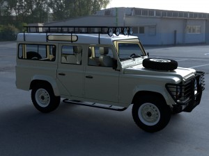 land rover defender 110 station wagon w interior h Modelo 3D