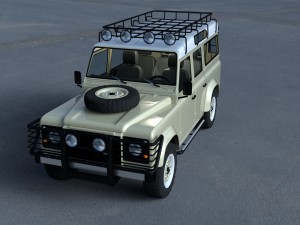 land rover defender 110 station wagon w interior h Modelo 3D