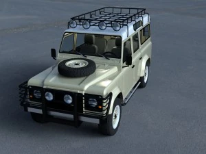 land rover defender 110 station wagon w interior h 3D Model