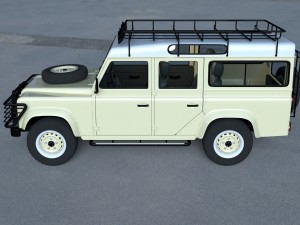 land rover defender 110 station wagon w interior h Modelo 3D