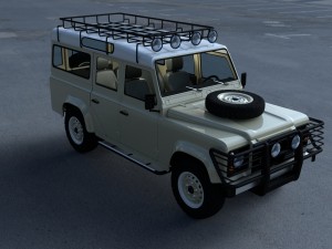 land rover defender 110 station wagon w interior h Modelo 3D