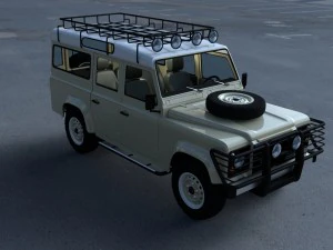 land rover defender 110 station wagon w interior h 3D Model