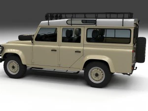 land rover defender 110 station wagon w interior h 3D Model