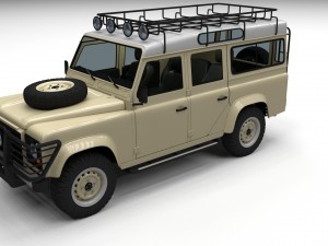 land rover defender 110 station wagon w interior h Modelo 3D