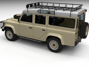 land rover defender 110 station wagon w interior h Modelo 3D