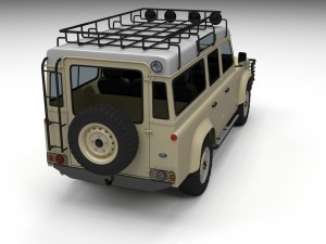 land rover defender 110 station wagon w interior h Modelo 3D