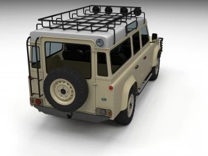 land rover defender 110 station wagon w interior h 3D Model