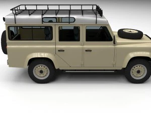 land rover defender 110 station wagon w interior h 3D Model