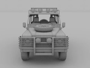 land rover defender 110 station wagon w interior h 3D Model