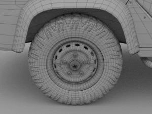land rover defender 110 station wagon w interior h 3D Model