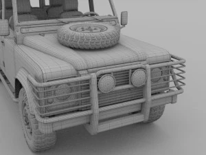 land rover defender 110 station wagon w interior h 3D Model
