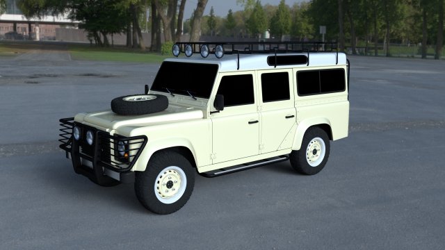 land rover defender 110 station wagon 3D 모델 .c4d .max .obj .3ds .fbx .stl .blend