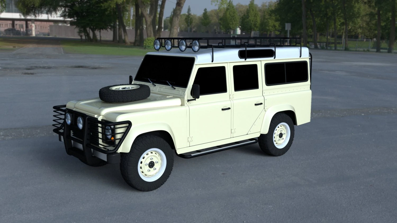 land rover defender 110 station wagon 3D Model .c4d .max .obj .3ds .fbx .stl .blend 